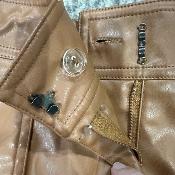Women’s faux camel leather shorts, NWT! - Picture 5 of 5